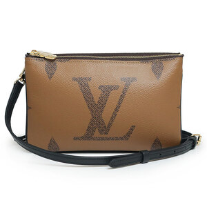 （新品・未使用品）ルイ ヴィトン LOUIS VUITTON ポシェット ドゥーブル ジップ クラッチ ショルダーバッグ モノグラム ブラウン 茶 M69203