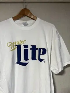 古着 プリントT ミラービール millerlite 企業ロゴ ストリート