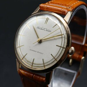 希少 SEIKO CROWN セイコー クラウン J14066 手巻き 19石 EGP 20M 1960年代 新品革ベルト アンティーク メンズ腕時計
