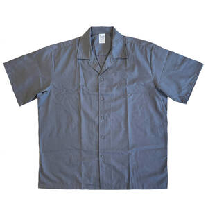 OG BLANK オージーブランク　オープンカラー 半袖 ワークシャツ　グレー　Lサイズ　OPEN COLLAR WORK SHIRT