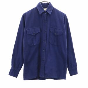 エルエルビーン 70s ヴィンテージ 筆記体タグ モアシャツ 長袖 シャツ 12 ネイビー L.L.Bean キッズ