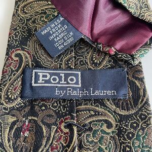 POLO by RALPH LAUREN（ ポロバイラルフローレン）ダーク緑涙ホースロゴネクタイ