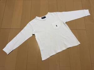 ●○ POLO RALPH LAUREN ポロ ラルフローレン ロングTシャツ(ロンT) 5 ホワイト(白) ○●