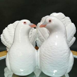 新品未使用◆自宅保管 リヤドロ つがいのハト ラブバード 01001169 LLADRO COUPLE OF DOVES