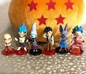 ドラゴンボール ワールドコレクタブルフィギュア 5点現状品　ビルス　ウイス　ベジータ　孫悟空　クリリン