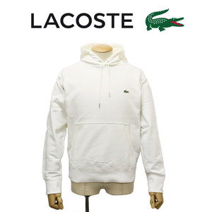 LACOSTE (ラコステ) SH102EL プレミアムスウェットプレーンパーカ 001 ホワイト LC291 5-L