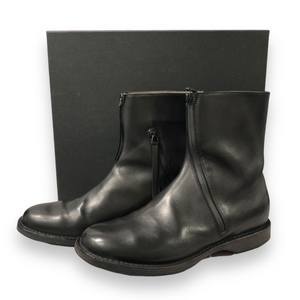 23AW YOHJI YAMAMOTO POUR HOMME CHEREVICHKIOTVICHKI CURVED ZIP BOOT ブーツ ブラック サイズ:42 箱有り 店舗受取可