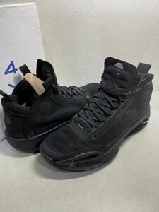 AIR JORDAN XXXIV エア ジョーダン 34 BLACK OUT ブラックアウト US10 USED BQ3381-003