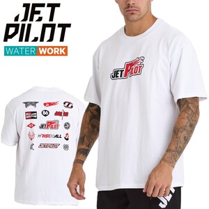 ジェットパイロット JETPILOT 2025 Tシャツ メンズ 送料無料 リスク イット オール S/S Tシャツ S24606 ホワイト M