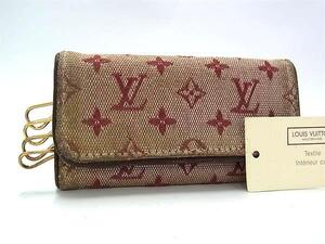 LOUIS VUITTON ルイヴィトン M92426 モノグラムミニ ミュルティクレ4 4連 キーケース 鍵入れ レディース ボルドー系 DH0581