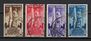 イタリア 使用済切手 1933年 Mi 448-451 4種完