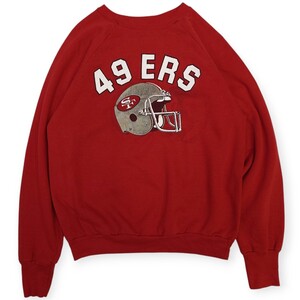 【80s】San Francisco 49ers NFL ラグランスリーブ ビンテージ スウェット M相当 USA製 アメリカ製 Vintage ヴィンテージ