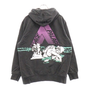 パレススケートボーズ 22SS FALLEN CITY HOODIE ファレン シティー プルオーバースウェットパーカー フーディー ブラック