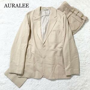 【極美品】AURALEE オーラリー セットアップ ベージュ ウール 秋冬 4