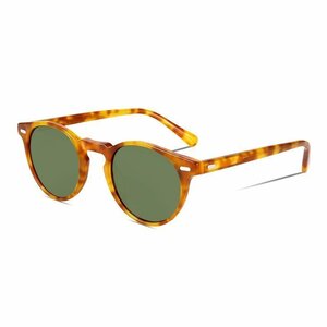 OLIVER PEOPLES オリバーピープルズ サングラス アイウエア　日焼け止め フルリム 未使用 琥珀柄