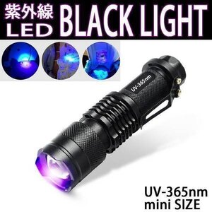 送料無料！ 紫外線 ブラックライト LEDライト 365nm 手のひらサイズ UV 判定 汚れ 対策 発見器 紫 掃除 ペットの尿 カーペットの汚れ 反応