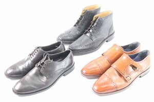 【3点】COLE HAAN コールハーン 革靴 レザー ビジネス シューズ ブーツ サイズ 8 M/8 1/2 W/8 1/2 M メンズ まとめ 5907-K