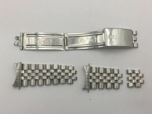 (R363) ロレックス 62510H FF.555 デイトジャスト 純正ベルト ラグ幅20mm 5連 ジュビリーブレス 王冠バックル