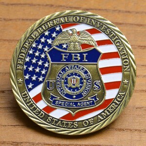 チャレンジコイン FBI 公式紋章 記念メダル Challenge Coin 記念コイン ミカエル像 亜鉛合金 彫刻 円形