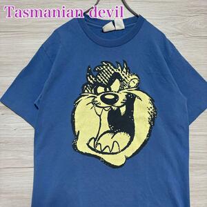 【両面デザイン】タズマニアンデビル　Tシャツ　Lサイズ　ヴィンテージ　キャラクター　アニメ　ビッグプリント　ムービー　映画　ゆったり