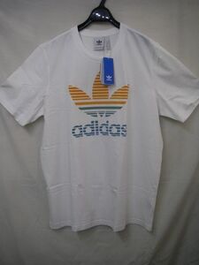 1604 adidas レフォイルロゴ 半袖 Tシャツ 新品未使用 XL オレンジ