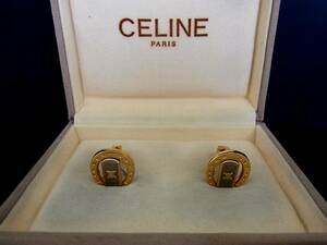 ◎№5521◎■美品■セリーヌ【ＣＥＬＩＮＥ】【シルバー・ゴールド】■カフス♪