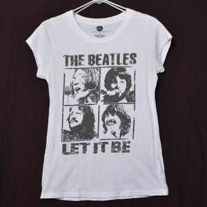 GS6150 ビートルズ BEATLES Tシャツ レディース L 肩34 メール xq