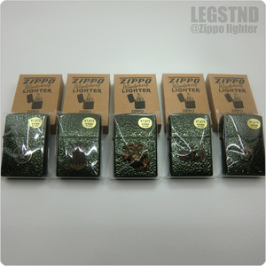 廃盤 Vintage Overlay Ruster Bronze U.S.Military Metal Zippo Set (5 PCS) アメリカ軍徽章 ヴィンテージオーバーレイ 青銅錆調 5種セット