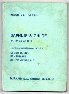 送料無料 オーケストラスコア ラヴェル：ダフニスとクロエ 第2組曲　デュラン版 ミニチュアスコア 楽譜