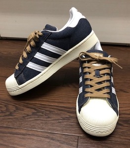 未使用　アディダス　スーパースター　デニム　adidas SUPER STAR スニーカー ７.５　　25.5cm 