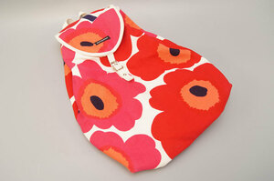 yt39-marimekko マリメッコ リュックサック キャンパス レッド ホワイト バックパック ウニコ 花柄 バッグ かばん