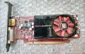 【中古パーツ】ATT FirePro V3800 512M グラフィックボード/ビデオカード 12CM フルハイト 標準 ブラケット PCI-E DP/DVI■BK254-1