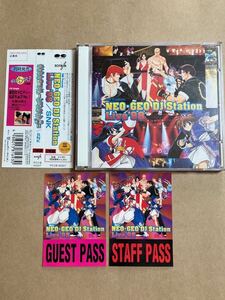 2CD SNK 新世界楽曲雑技団 / NEO GEO DJ STATION LIVE ‘98 PCCB-00307 裏ジャケウォーターダメージあり ネオジオ ステッカー2種付