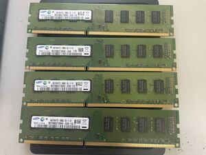 Samsung 4GB 2R×8　PC3-10600U-09-11-B1 メモリ　4GB 4枚セット（16GB) ジャンク品　送料無料　A