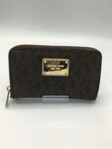 MICHAEL KORS◆長財布/PVC/BRW/総柄/レディース