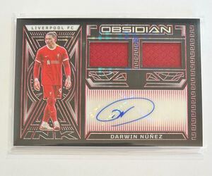 2023-24 Obsidian Soccer Darwin Nunez Liverpool FC Auto 25枚限定 Dual Jersey Ink Electric Etch Red 