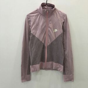 RN129 NIKE 長袖　ジップアップ　スポーツウェア ピンク レディース L　ウイメンズ