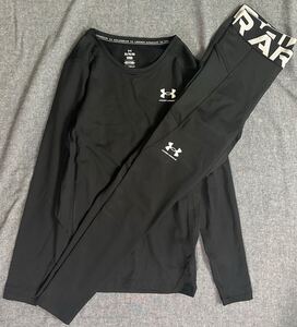 UNDER ARMOUR 秋冬NEWMODEL 新品未使用 UAコールドギアアーマー クルーネック シャツインナートレーニングウェア２セット