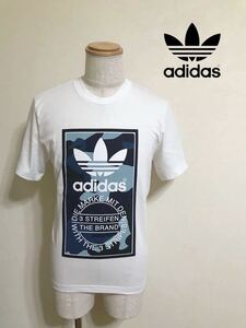 【新品】 adidas originals CAMO TEE アディダス オリジナルス カモフラージュ柄 ラベル Tシャツ トップス サイズS 半袖 白 DX3662