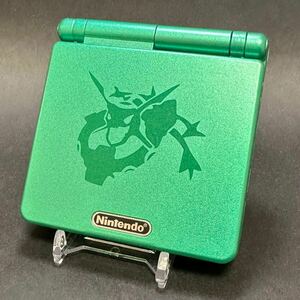 1円スタート Nintendo GBASP Reyquaza Edishon ゲームボーイアドバンス レックウザエディション 限定カラー 新品外装交換品 動作確認済