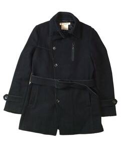 キャサリンハムネット KATHARINE HAMNETT ウールコート ジャケット ベルト付き ブラック 黒 チェック メンズ L
