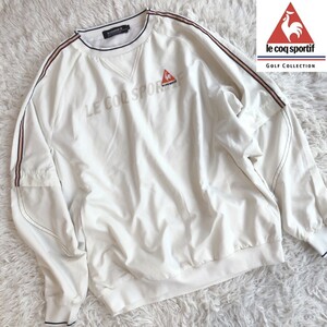 極美品！le coq sportif GOLF ルコックゴルフ 2way ウィンドジャケット メンズ L 秋冬 ゴルフウェア 防寒防風 ウィンドブレイカー ブルゾン