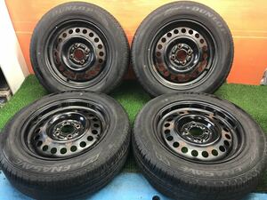 4f-36)185/65R15 DUNLOP Enasave EC204 2018年8.5分山 日産純正 ノート等