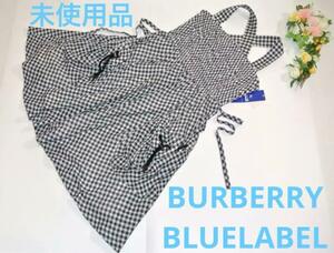 未使用 バーバリーブルーレーベル タグ付き ワンピース チェック ホース　刺繍　BURBERRY BLUELABEL (240630-ss-1)