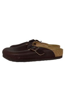 BIRKENSTOCK◆BOSTON/ボストン/サンダル/26.5cm/ブラウン/レザー/エンボスレザー