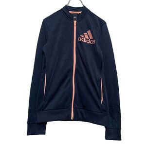 adidas ロゴ ジャージ アディダス L レディース サイズ ブラック ピンク フルジップ 古着卸 アメリカ仕入 a610-5376