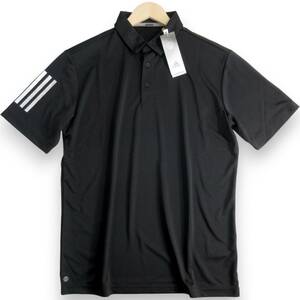 【送料無料】新品◆adidas◆吸汗速乾 AEROREADY 半袖 ポロシャツ M ブラック◆アディダス ゴルフ HI5608◆aca J1041