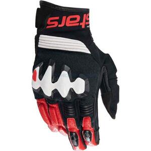 セール特価 alpinestars アルパインスターズ グローブ HALO LEATHER GLOVE カラー:BLACK WHITE BRIGHT RED(1304) サイズ:M