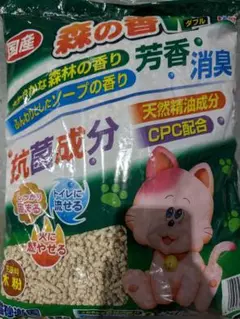 猫すな　森の香W 国産　7L 　4袋 えんどう豆猫砂　1袋