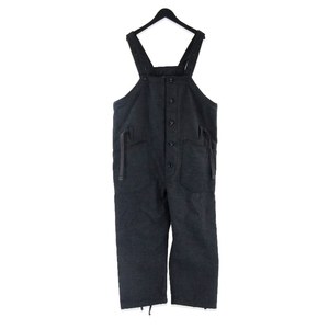 美品 ENGINEERED GARMENTS エンジニアドガーメンツ オーバーオール フェイクメルトン Overalls Polyester Fake グレー S 20019724